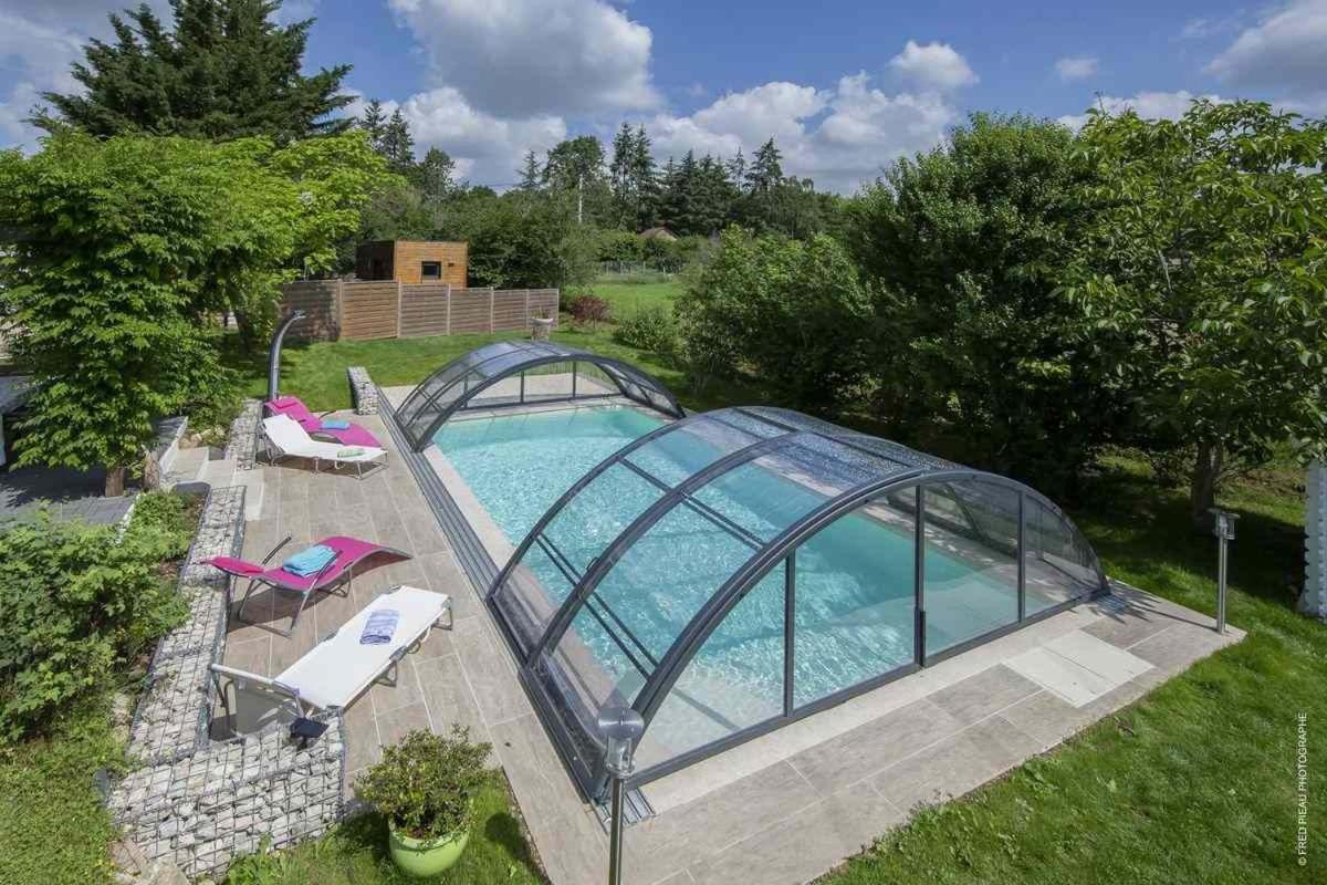 Au Coeur Du Bien-Etre, Gite Avec Piscine Chauffee Et Couverte, Spa, Sauna, Massages Monteaux Екстериор снимка